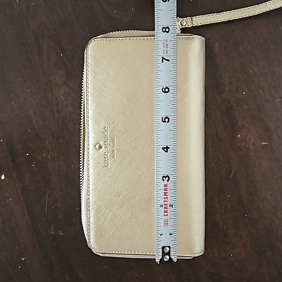 Gold Kate spade zipper wallet♠️ - Picture 4 of 5